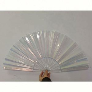 พัดมือพลาสติก PVC ขนาดใหญ่ สีม่วงสะท้อนแสง นีออน คุณภาพสูง ทนทาน พิมพ์ลายตามสั่ง ดีไซน์เท่ห์ รุ่นใหม่ล่าสุด - Product Image 3