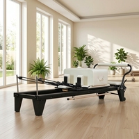 Machine de Pilates Reformer en alliage d'aluminium de qualité commerciale, équipement de yoga à rail complet, lit de fitness pour le remodelage corporel et la gym
