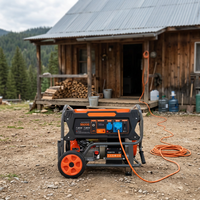 Générateur d'essence portable robuste 7 kW 7,3 kW 4 temps OHV 110 V 220 V monophasé avec démarrage à distance pour usage domestique et industriel 60 Hz DC