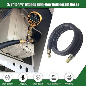 <span class=keywords><strong>1</strong></span>/2 "вакуумный шланг HVAC, фитинги 3/8" до <span class=keywords><strong>1</strong></span>/<span class=keywords><strong>4</strong></span> "SAE 20 микрон шланг вакуумного насоса 6 футов, шланги для эвакуации с высоким потоком - Product Image 6