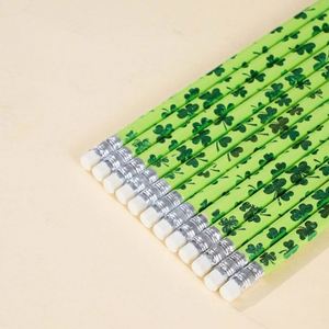 Lápiz de Madera HB con Patrón de Trébol Verde, con Borrador, para la Escuela y la Oficina, Accesorios de Papelería, Venta al Por Mayor - Product Image 2