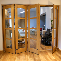 Prima Porte en bois massif de haute qualité Maison moderne bon marché Hôtels Panneau Porte battante à battants Portes en verre trempé transparent encastrées