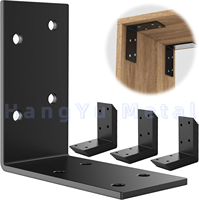 Plaque d'angle en acier inoxydable au design moderne pour meubles, support d'étagère poli à 90 degrés