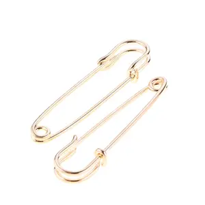 High quality Steel safety pin 50mm gold brooch pin garment decorative 2 inches safety pin