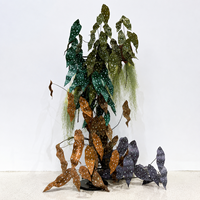 Reusachtige papieren lotusblad kunstmatige groene sculptuur commerciële bloemendecoratie bruiloft evenement groothandel op maat ontwerp
