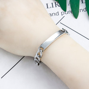 Herren schwere Edelstahl Kabel kette Armband Logo Mann Würfel Kette Schmuck für Geschenk Hochzeitstag oder Party - Product Image 2