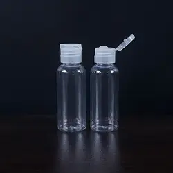 Free Sample Cosmetic Packaging 30ml 50ml 100ml <b>with</b> White <b>Flip</b> Cap Pet Transparent Plastic <b>Bottle</b> - Product Image 5