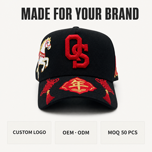 Cappellini da Baseball Unisex di Lusso alla Moda con Ricamo 3D di Alta Qualità, <span class=keywords><strong>Cappello</strong></span> in Cotone per l'Anno del Cavallo - Product Image 4