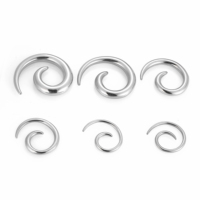YW Hiphop escargots forme oreille poids bouchons en acier inoxydable Tunnel oreille jauges lourd extenseur civière Piercing bijoux