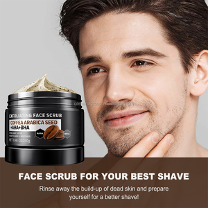 Gommages exfoliants pour le visage pour hommes OEM, meilleur rasage, équilibrage des peaux grasses, soin du visage pour hommes, <span class=keywords><strong>gommage</strong></span> exfoliant au café - Product Image 2