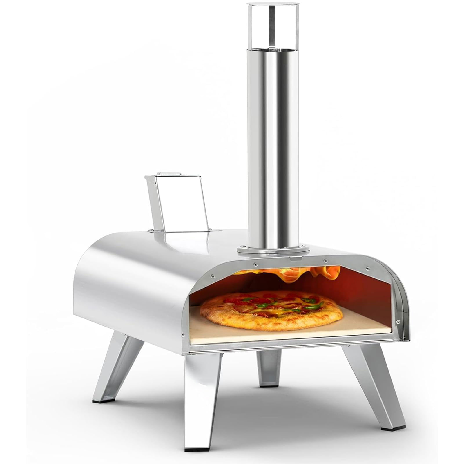 Silver 12 Inch Pellet Pizza Oven
