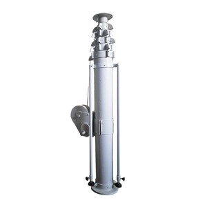 Torre Telescopica Manuale in Alluminio Bianco da 8m, 10m, 12m, 15m, 18m per Telecomunicazioni, con Carico Utile 5-80kg, 6-8 Sezioni, Albero a Manovella - Product Image 6