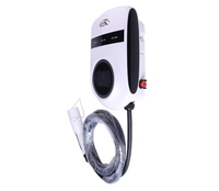 Chargeur EV TDT A6 Nouveau 7,2 kW 380V/230V AC avec prise Type 2/Type 1/GB/T, écran LCD, protection contre les fuites IP55, borne murale d'usine IK10 IEC62955