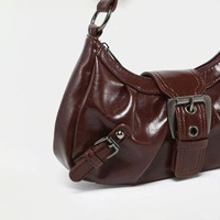 Sac à bandoulière vintage pour femme avec boucle, style Y2K punk, en cuir végétalien, pochette, sac à main, sacs tendance les plus vendus pour fille, vente en gros