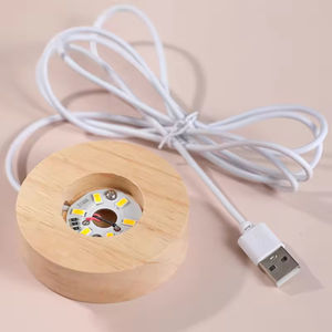 Creative Crystal Ball Universe Series Night <b>Light</b> Solid Wood Base Luminous Crystal Led <b>Light</b> Small Ornament - Product Image 4