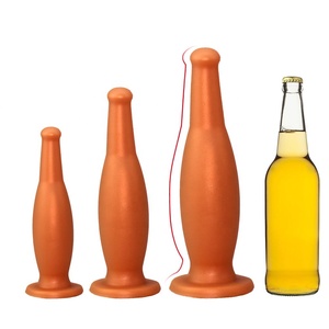 Juguetes Sexuales Anales de Silicona Ultra Suave al por Mayor, Enorme Tapón Anal con Forma de Botella de Cerveza para Estimulación del Punto P - Product Image 1