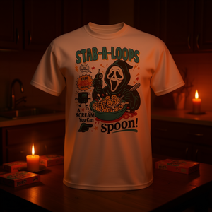 T-shirt Stab A Loops Horror Cereal Box Halloween Killer Breakfast - Product Image 3
