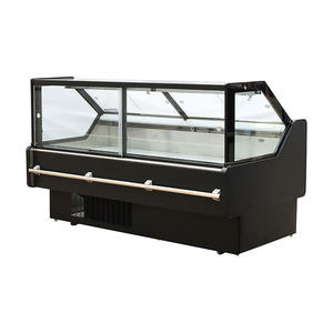 Fabriek klassieke stijl commerciële koelvitrine met lage prijs voor vleeswaren, rechte hoek, vlakke bovenkant, service over toonbank - Product Image 2