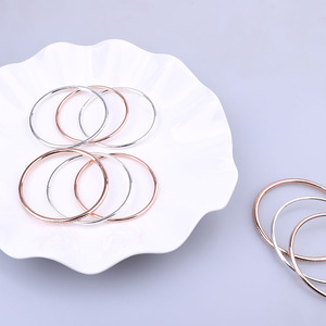 Bracelet en alliage de style européen, or rose, argent, alliage de zinc, serti de pierres rondes, bijoux pour femmes - Product Image 5