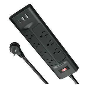 OSWELL Wall Mount US Power Strip 125V 15A With USB-C PD20W Mountable Tabletop Desktop Socket Use in Home