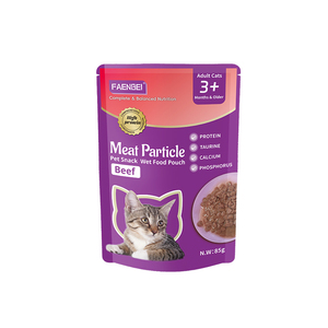 Alimento Umido Biologico per Gatti da 85g per l'Idratazione, Zuppa Nutriente e Salutare di Carne di Pollo al Gusto di Manzo, Snack per Animali Domestici in Varianti Cremose e Sicure - Product Image 2