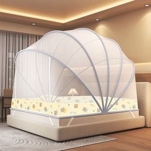 Mosquitero Plegable de Poliéster para el Hogar, Dormitorio, sin Instalación, Tipo Yurta, Anticaídas, Mosquitero Completo para Cama de Niños - Product Image 5