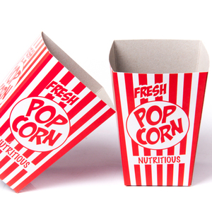 Premium Quality Colorful Popcorn Food Grade Boxes with Customized Logo Paperboard Box Packaging