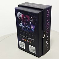 Набор карт Таро Black Core Spiritual Deck с голографическими краями, 330 г/м², роскошная печать без сердечника, бархатистое покрытие, индивидуальный дизайн
