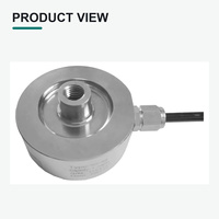 Celda de carga tipo pancake de acero inoxidable HCE HC-WR con 0.1% de precisión, diseño de orificio roscado de perfil bajo para básculas de plataforma y tolvas