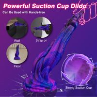 Riesiges Silikon 8,9 Zoll Monster Dragon Dildo G-Punkt Prostata Lila Fantasy Sexspielzeug Alien Knot Dildo mit starkem Saugnapf