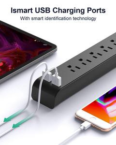 Protector <span class=keywords><strong>de</strong></span> Sobretensión Mifaso <span class=keywords><strong>de</strong></span> 6 Tomas, Cable <span class=keywords><strong>de</strong></span> Extensión <span class=keywords><strong>de</strong></span> 125V con 2 Puertos USB para Computadora y Electrodomésticos, Salida <span class=keywords><strong>de</strong></span> 3.1A - Product Image 6