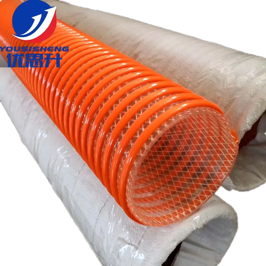 Tuyau d'aspiration en PVC ondulé industriel, avec maille de 10 pouces, flexible, industriel