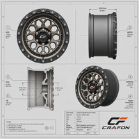 Jantes en alliage forgé CF 18 20 22 pouces 6x139.7 PCD compatibles avec Toyota Land Cruiser Prado Tundra
