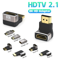 Adaptateur Convertisseur HDMI Mâle-Femelle 8K HDR HD Compatible, Plaqué Or, pour Ordinateur Portable, Téléviseur UHD et Moniteur