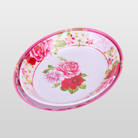 Assiette ovale en mélamine à motif floral pivoine classique personnalisé, OEM, taille sur mesure, anti-chute, pour la restauration, exportation à l'étranger.