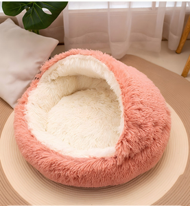 Tempat Tidur Kucing Mewah Anti-Kecemasan Berkerudung, Tempat Tidur Hewan Peliharaan Berbulu Tebal Tertutup untuk Tidur Nyenyak - Product Image 6