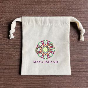 High Quality Cotton <b>Drawstring</b> <b>Pouch</b> Custom Cotton Packaging Bag Beige Cotton <b>Drawstring</b> Bag With With Herringbone String - Product Image 6