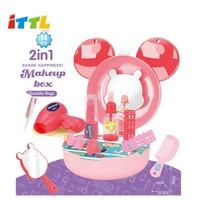 Ensemble de maquillage pour enfants chauds valise jouet coiffeuse en plastique pour les filles
