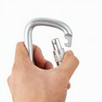 Fournisseurs de la branche : Boucle de sécurité principale en acier 020 argentée, personnalisable, pour alpinisme, camping en extérieur et escalade