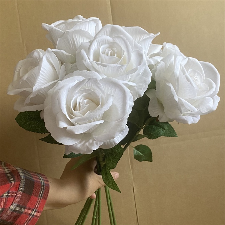 white rose for wedding dress