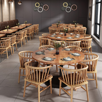 Restaurant Snackbar Massivholz Tisch- und Stuhl-Kombination für Milchtee-Fastfood-Restaurants Hot Pot Restaurants Sitzbank-Sofa