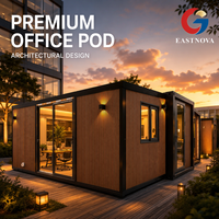 Maison conteneur modulaire préfabriquée moderne de 40 pieds, extensible et portable, certifiée SAA CE, pour bureau ou cabine, modèle Pod 40 pieds