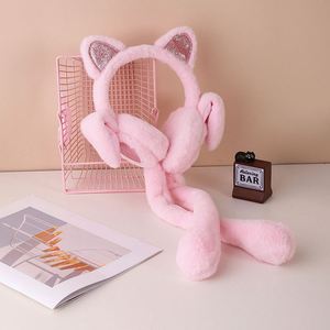 Couvre-oreilles en peluche super doux en forme de lapin à cœur vibrant de haute qualité, unisexe, pour enfants, chauds pour l'hiver - Product Image 2