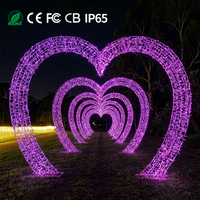 Arche lumineuse LED 3D personnalisée avec motif d'amour, étanche IP65, CRI 95 élevé, pour la décoration extérieure de paysages, les fêtes, Noël, Halloween