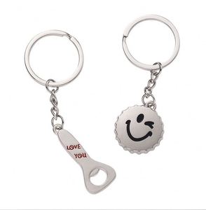 Llaveros de Metal con Forma de Corazón al por Mayor de Fábrica, Llavero de Pareja con la Frase I LOVE YOU - Product Image 6