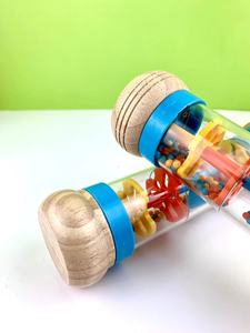 Tubo de sonido de lluvia al por mayor de madera y plástico, juguete educativo musical, sonajero, generador de lluvia para bebé - Product Image 3