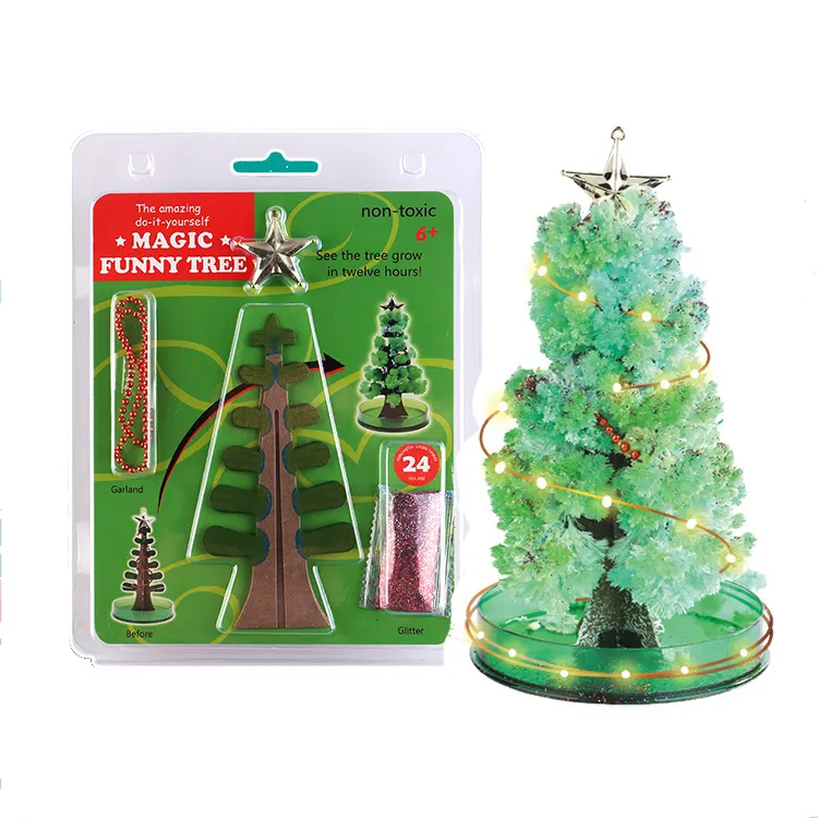 chemistry safe crystal growing tree magic growing christmas tree science toys experiment
