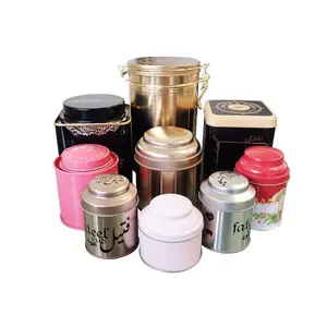 Wholesale Tea Tins Hexagon Empty Metal Box Teabags Cans China Loose Tea Oolong Iron Buddha Tea Packaging