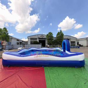 Gran fiesta de verano al aire libre para niños, juegos inflables, piscina de espuma inflable con máquina de burbujas - Product Image 5