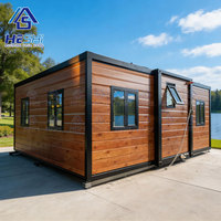Nuevo Diseño Casa Contenedor Prefabricada Expandible de 40 y 20 Pies con 1, 2, 3, 4 o 5 Dormitorios, Jardín, en Venta, Casa Móvil, Anexo